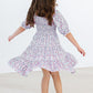 Lovely Lavender Smocked Ruffle Dress