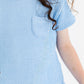 Sky Blue Scrunchy Pocket Tee
