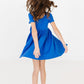 Royal Blue Short Sleeve Pocket Twirl Dress