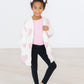 Light Pink Heart Cozy Cardigan