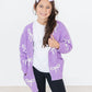 Lilac/Coconut Bow Cozy Cardigan