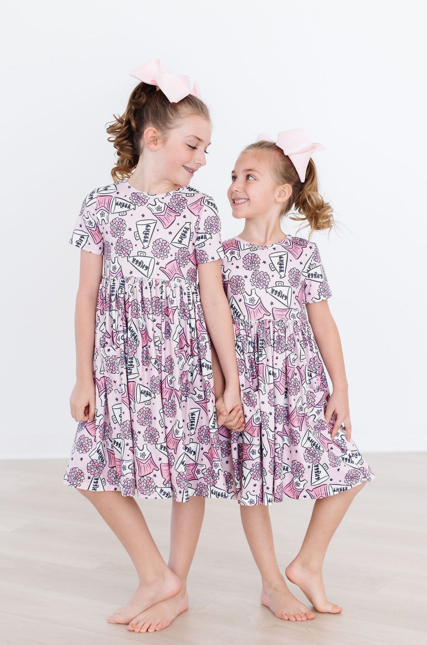 Cheer Short Sleeve Pocket Twirl Dress