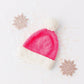 Bright Pink Cozy Pom Beanie