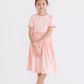 Peach Short Sleeve Pocket Twirl Dress