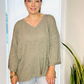 Emersyn Oversized Slub Knit Tunic (Size Small)