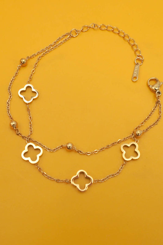 Double Or Nothing Clover Bracelet