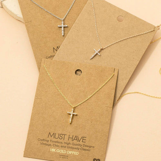 Cross My Heart Pendant Necklace
