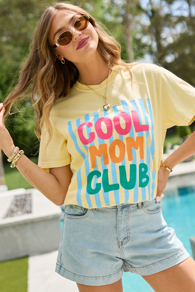 Cool Mom Club Yellow Graphic Tee
