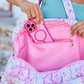 Haylie Pink Patchwork Quilted Weekender Bag