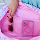 Haylie Pink Patchwork Quilted Weekender Bag