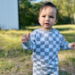 Organic Cotton Checkered Crewneck & Shorts Set