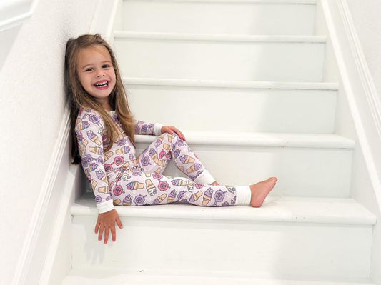 Sweet Swirl Ice Cream 2-Piece Pajama Set