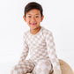 Oat Check 2-Piece Pajamas