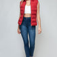 Apres Ski Zip Up Vest- Red