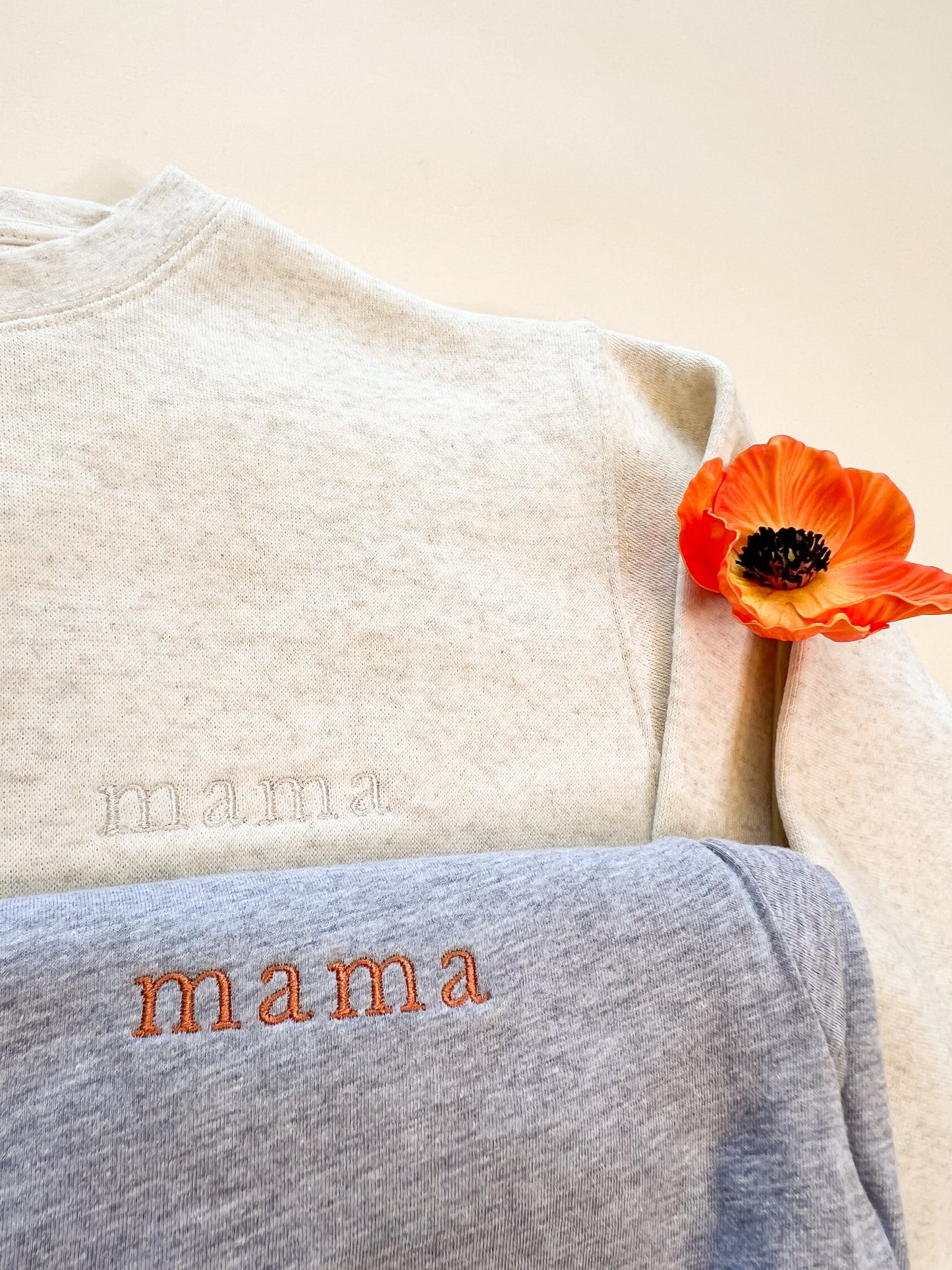Mama Embroidered Classic Sweatshirt - Left Chest Design