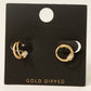 Double Or Nothing Threader Hoop Earrings