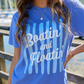 Boatin' And Floatin' Blue Graphic Tee