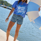 Boatin' And Floatin' Blue Graphic Tee