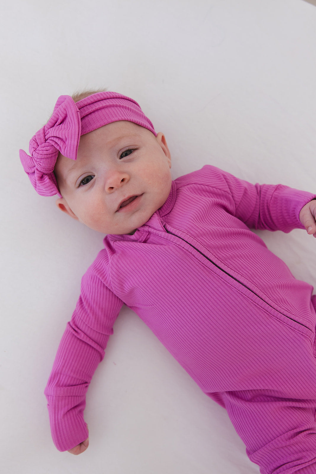 Rainbow Royal Ribbed Zippy Pajama