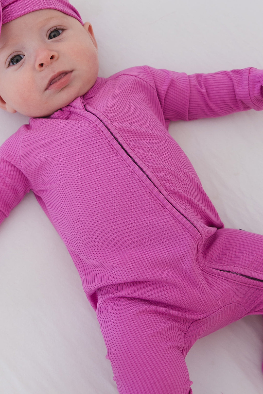 Rainbow Royal Ribbed Zippy Pajama