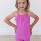 Rainbow Royal Ribbed Tank Short Set