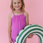 Rainbow Royal Ribbed Tank Short Set