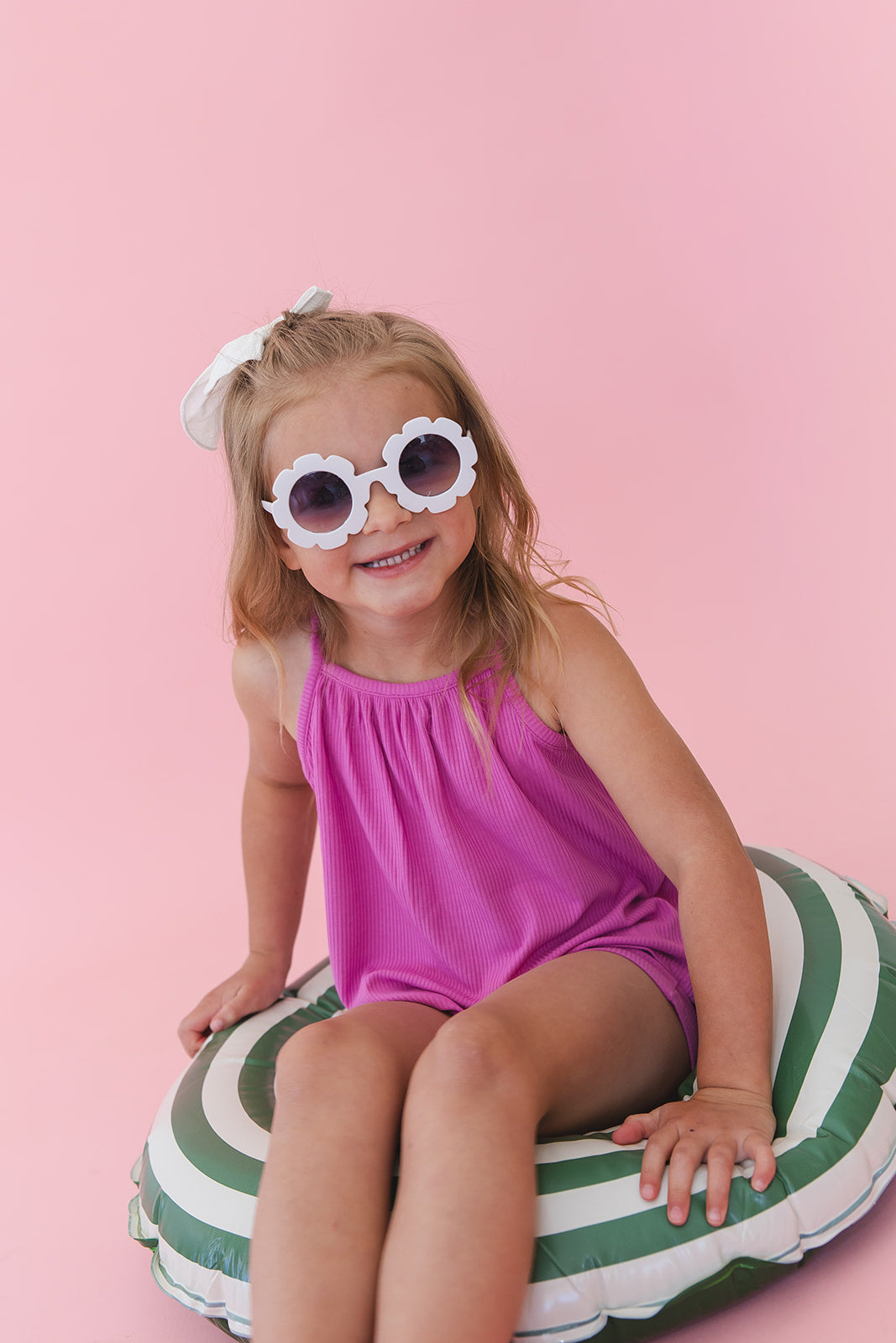 Rainbow Royal Ribbed Tank Short Set
