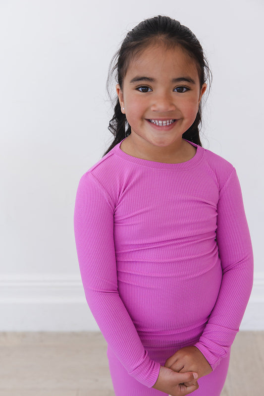 Rainbow Royal Ribbed Pajama Set