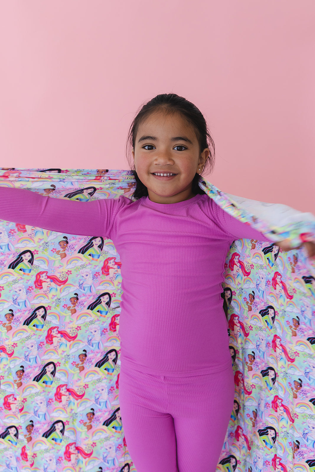 Rainbow Royal Ribbed Pajama Set