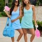 Active Vibe Marine Blue Gingham Dress