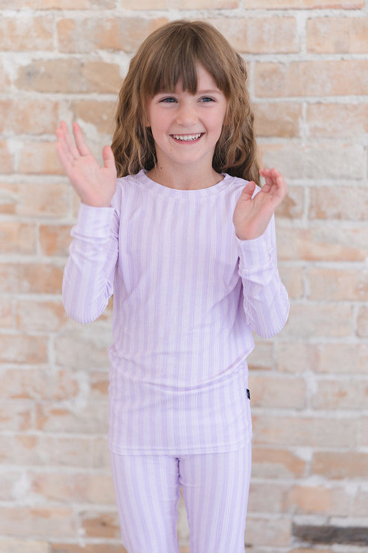 Amelia Ribbed 2-Piece Pajama Set