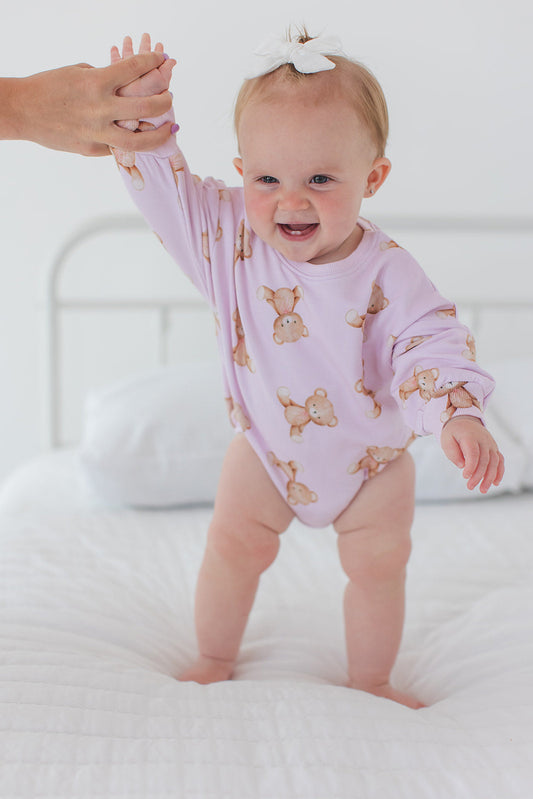 Teddy Cloud Terry Bubble Romper