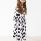 Purrfect 3/4 Sleeve Pocket Twirl Dress