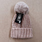 Pink Knit pom beanie