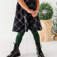 Black Plaid | Scoop Back Dress