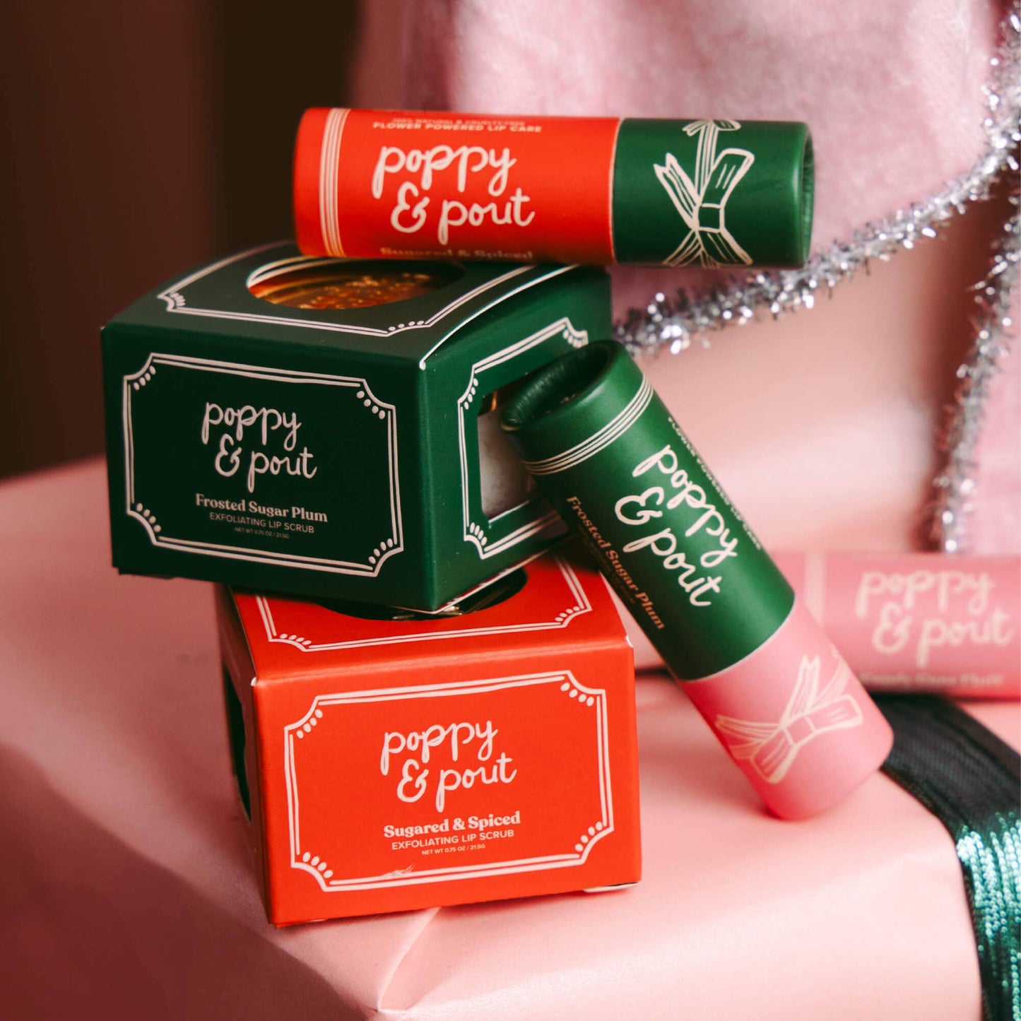 Poppy & Pout Frosted Sugar Plum Lip Balm, Limited Holiday Edition