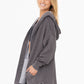Everyday Flow Fleece Hooded Cardigan- Black