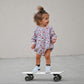 Purple Floral Skulls Bamboo Bubble Romper