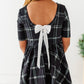 Black Plaid | Scoop Back Dress