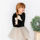 Black Velvet | Bow Back Long Sleeve Top