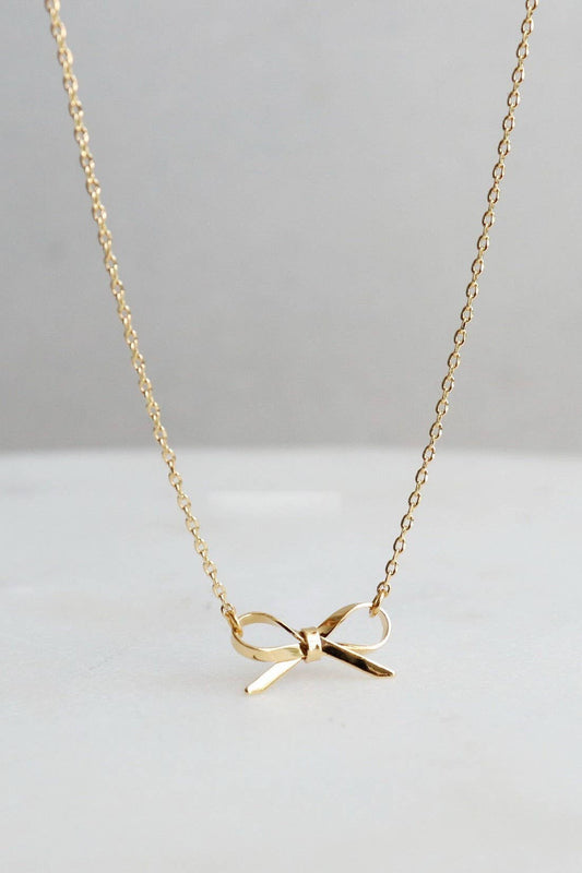Golden Promise Bow Necklace