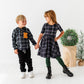 Black Plaid | Scoop Back Dress