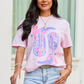 Floral Boots Light Pink Graphic Tee
