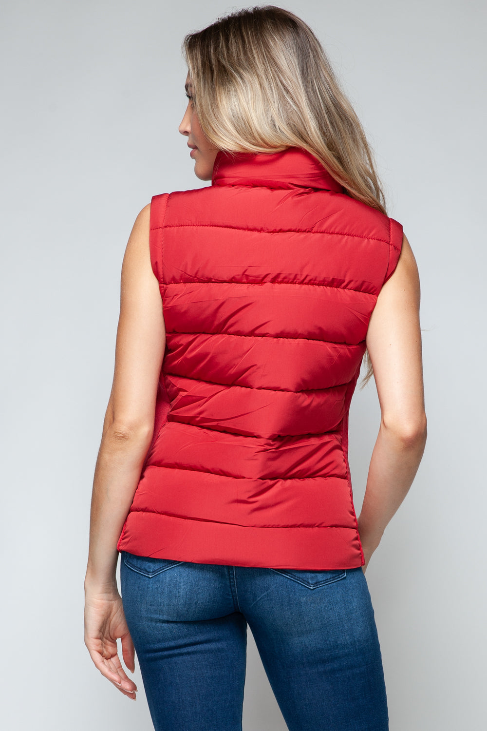 Apres Ski Zip Up Vest- Red