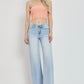 RISEN Lillith Wide Leg V Dipped Front Waist Jeans