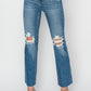 RISEN Agnes High Rise Distressed Ankle Jeans