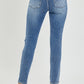 Risen Elise High Rise Knee Distressed Skinny Jeans