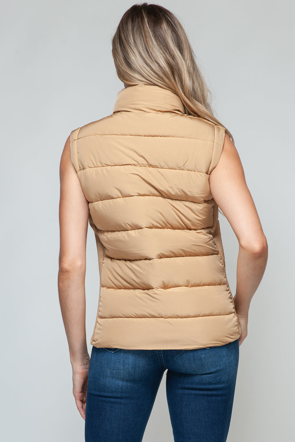 Apres Ski Zip Up Vest- Iced Coffee