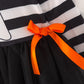 Fall Halloween Ghost Baby Girls Tutu Skirt Long Sleeve Stripe Dress