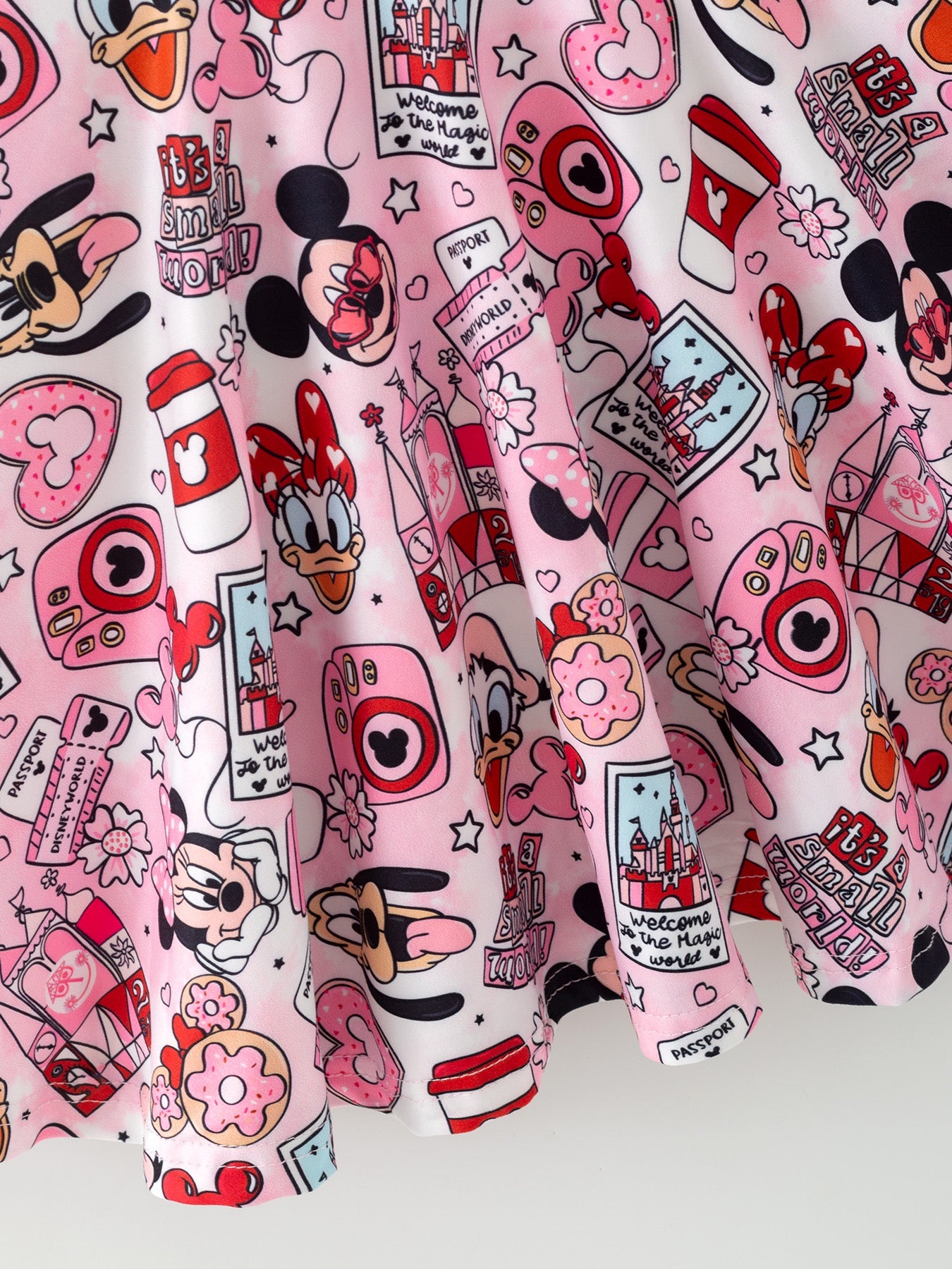 Valentine's Day Character Camera Print Girls' Dress